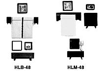 Plastruct HO gauge Multi Color Polyethylene Two Bedroom Set (14 per pack)