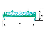 Plastruct HO gauge Polystyrene Wrought Iron Bench  (2 per pack)