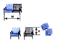 Plastruct G gauge Polystyrene Patio Chair Se t(1 set per pack)