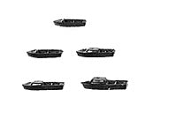 Plastruct Styrene Motor Boat Set (10 per pack)