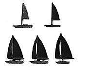 Plastruct Styrene Sail Boat Set (10 per pack)