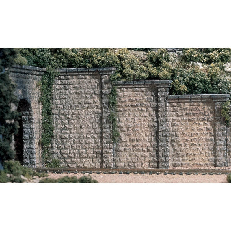 Load image into Gallery viewer, Woodland Scenics HO Cut Stone retaining/wing walls
