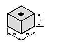 Plastruct ABS Column Block 5/8