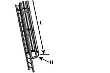 Plastruct 1:32 Polystyrene Ladder with Safety Cage 1