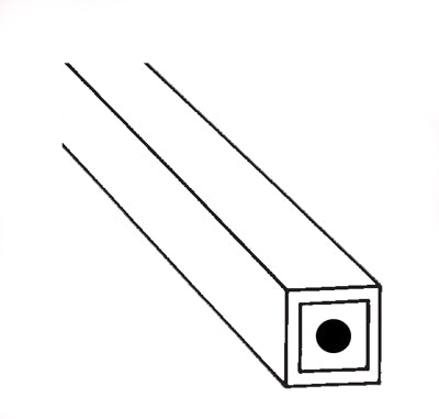 Plastruct Clear Acrylic Square Tubing - 3/16