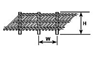 Plastruct Polystyrene Diagonal Fence - HO gauge - D style - 11/32