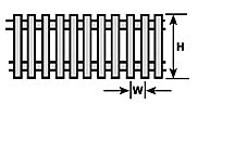 Plastruct Polystyrene Picket Fence - O gauge - I style -  59/64" (23.4) x 13/64" (5.2mm) x 28" (700mm) Length (1 per pack)