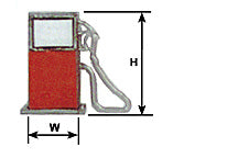 Plastruct O gauge Polyethylene Gas Pump (3 per pack)