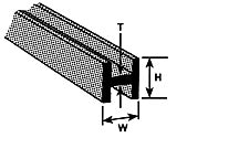 Plastruct Dark Gray ABS H-Column - 3/16" (4.8mm) x 3/16" (4.8mm) - 0.55 (1.4mm) thick - 24" (600mm) Length (4 per pack)