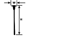 Plastruct O gauge Polystyrene Halogen Lamp (5 per pack)