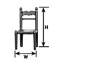 Plastruct White Styrene Dining Chair (1 per pack)