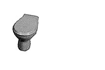 Plastruct O gauge White Polystyrene Standard Toilet (1 per pack)