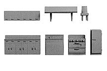 Plastruct O gauge Multi Color Polyethylene Kitchen (7 per pack)