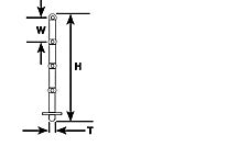 Plastruct White ABS Hand Rail Stanchions - Trim to required scale - 3/32