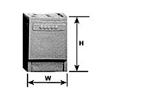 Plastruct White Polystyrene Built in Stove and Oven (1 per pack)