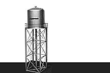 Plastruct O gauge Utility Water Tower Model Kit