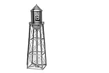 Plastruct O gauge Cone Roof Water Tower Model Kit