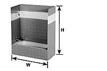 Plastruct Dollhouse Shower/Tub Enclosure Kit