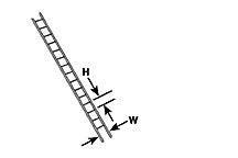 Plastruct Gray ABS Ladder - OS gauge - 1/4