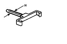 Plastruct Clear Acrylic Ladder Clip for KL-12 (5 per pack)