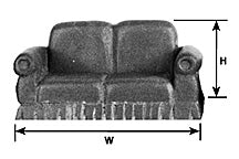 Plastruct Various Color Urethane Love Seat (1 per pack)