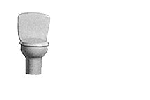 Plastruct O gauge White Polystyrene Standard Toilet (1 per pack)