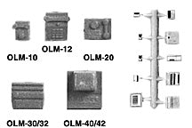 Plastruct O gauge White Styrene Office Equipment (1 per pack)