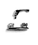 Plastruct Dollhouse Chrome Polystyrene Vanity Faucet (2 per pack)