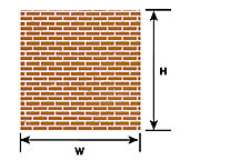 Plastruct O gauge Red Clay Brick  Sheet 12