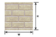 Plastruct G gauge Beige Cement Block Sheet 12