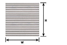 Plastruct HO gauge White Corrugated Siding  12