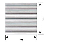 Plastruct HO gauge Beige Ribbed Roof/Corrugated 12