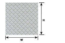 Plastruct G gauge White Double Diamond Plate Sheet 12