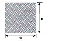 Plastruct N  gauge Double Diamond Plate Sheet 12