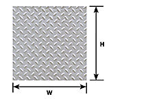 Plastruct O gauge White Diamond Plate Sheet 12