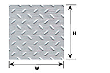 Plastruct N gauge White  Diamond Plate Sheet 12