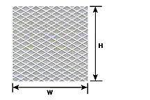 Plastruct O gauge White Tread Plate  Sheet 3-7/8