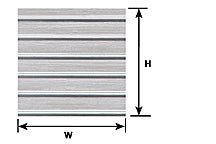 Plastruct O gauge Beige Ribbed Roof/Corrugated 12