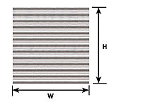 Plastruct O Scale Gray Corrugated Siding 12