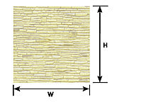 Plastruct HO gauge Beige Random Coursed Stone Sheet 12