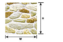 Plastruct G gauge Beige Field Stone Sheet 12