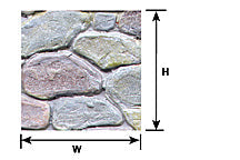 Plastruct Dollhouse Scale Field Stone Sheet 24