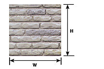 Plastruct G gauge Beige Dressed Stone/Block Sheet 12