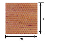 Plastruct TT gauge Red Clay Brick Sheet x 12 (2 per pack)