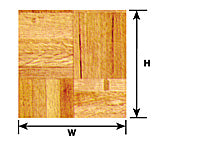 Plastruct Dollhouse Scale Parquet Floor Paper Sheet 6-3/4