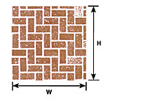 Plastruct G gauge Interlocking Paving Paper Sheet 7-1/2