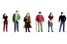 Plastruct Painted Polystyrene City Figures (2 sets per pack)