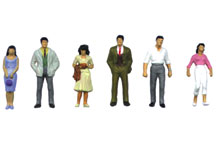 Plastruct Painted Polystyrene City Figures (2 sets per pack)