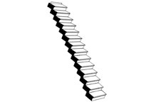 Plastruct G gauge Custom Straight Staircase 7-1/2