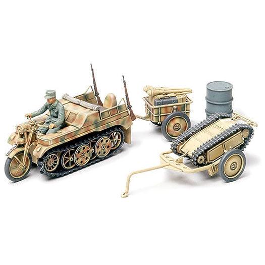 Tamiya 1/48 SdKfz 2 Kettenkrad w/Cart & Goliath Demo Vehicle